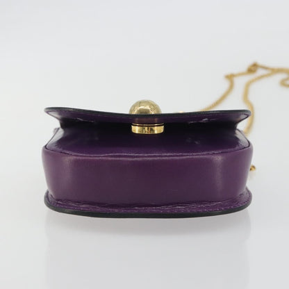 Celine Vintage Leather, Purple, Leather, Shoulder Bag