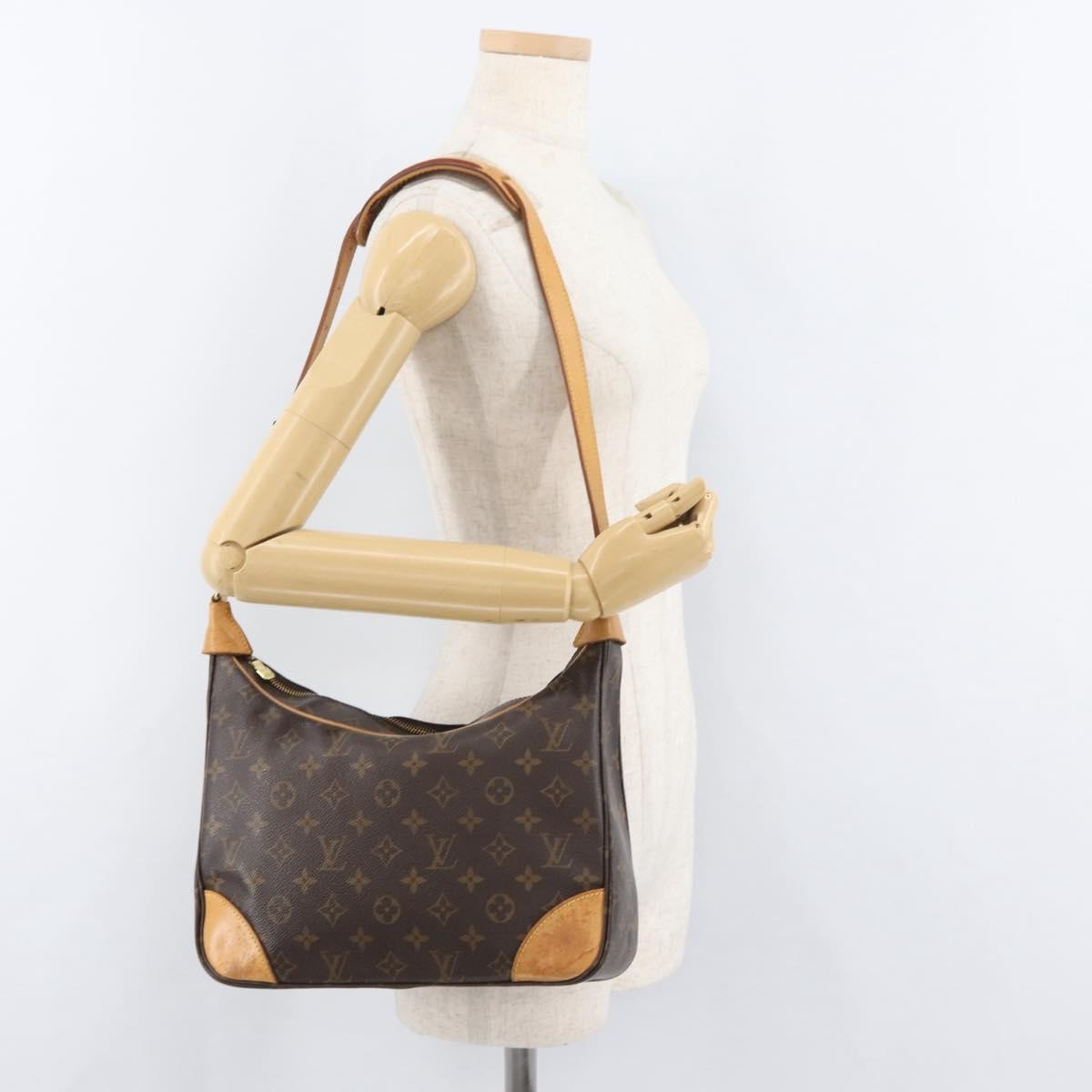 Louis Vuitton Boulogne Monogram Canvas, Brown, Canvas, Handbag