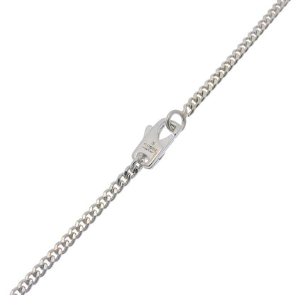 Gucci Engraved Interlocking G Chain Link Pendant Sterling Silver, Silver, Silver, Necklace
