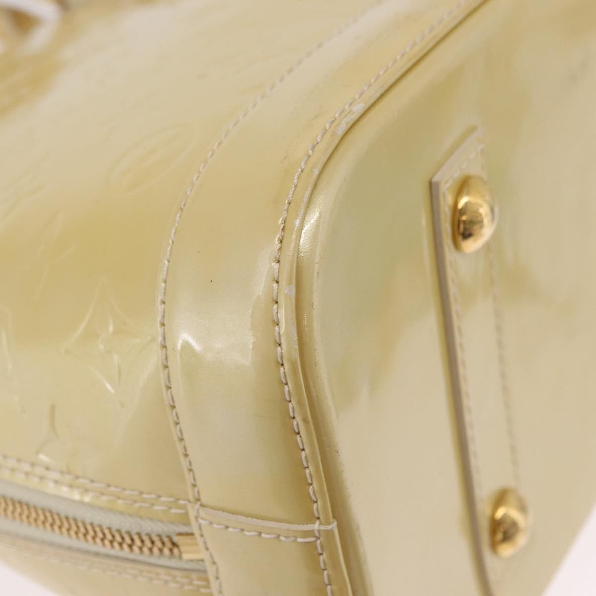 Louis Vuitton Alma Monogram Vernis, Beige, Patent Leather, Handbag