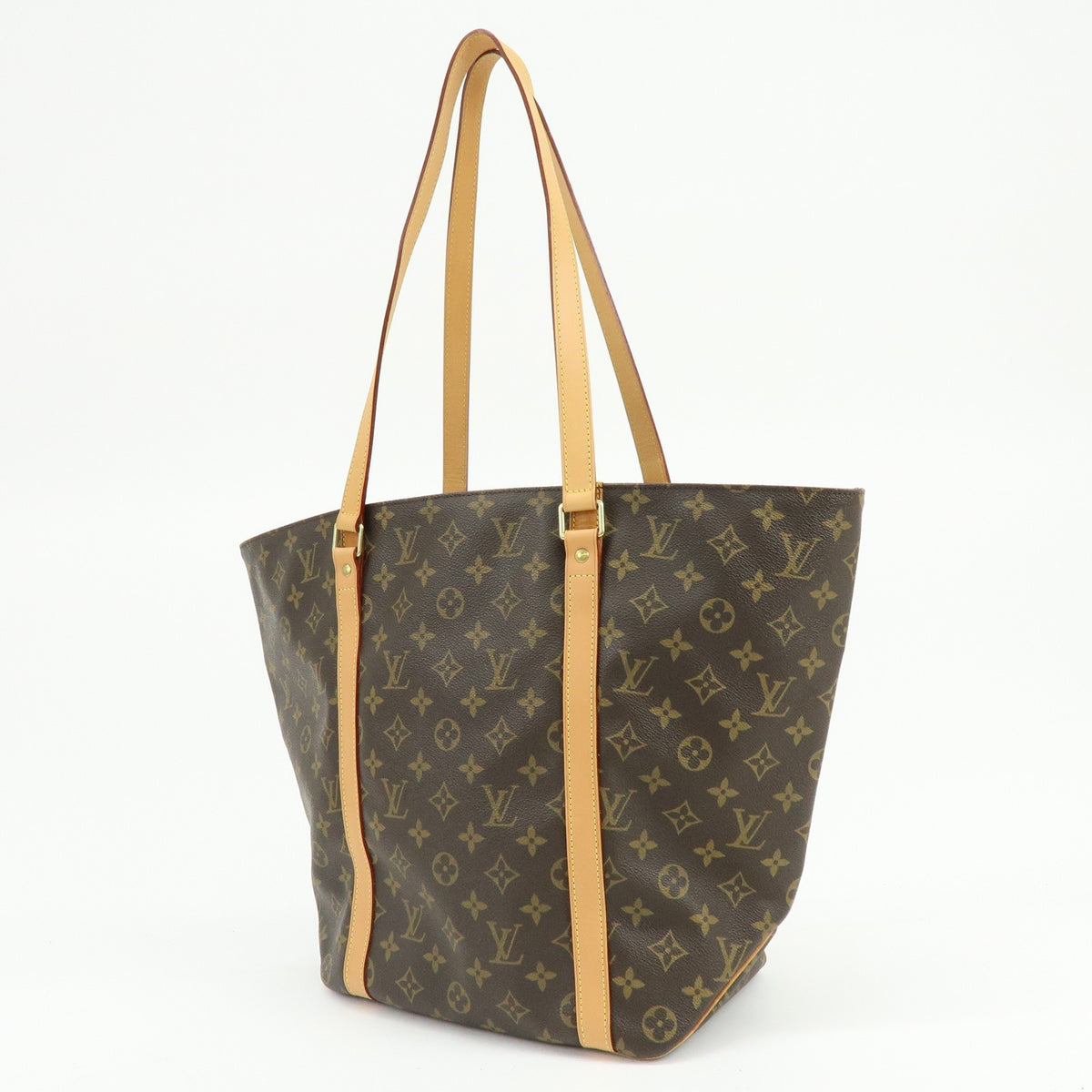 Louis Vuitton Shopping Sac Monogram Canvas, Brown, Canvas, Handbag