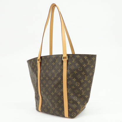Louis Vuitton Shopping Sac Monogram Canvas, Brown, Canvas, Handbag