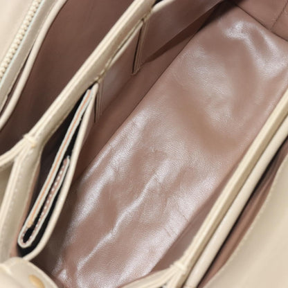 Gucci Vintage Convertible Box Leather, Beige, Leather, Handbag