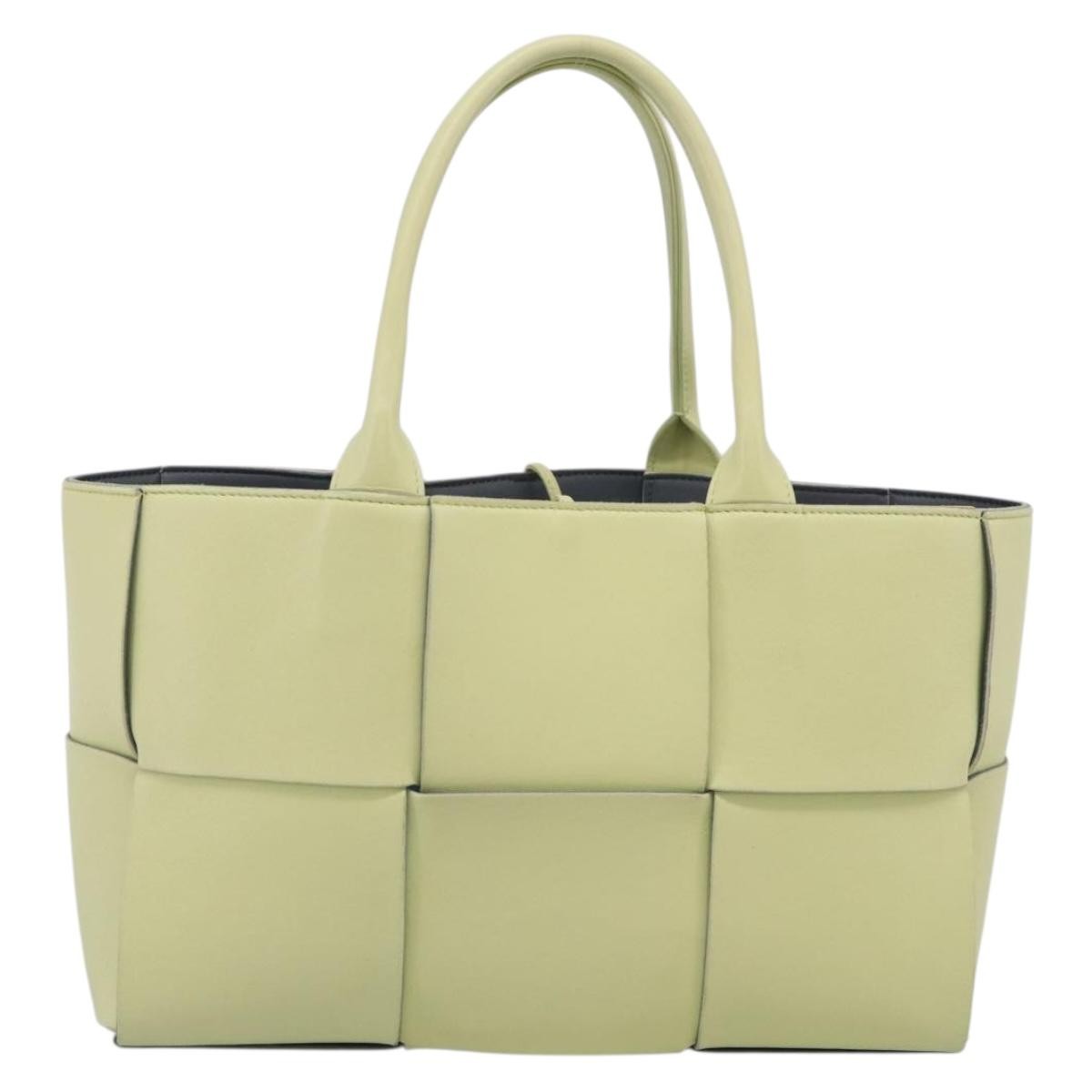 Bottega Veneta Arco Maxi Intrecciato Leather, Yellow, Leather, Tote Bag