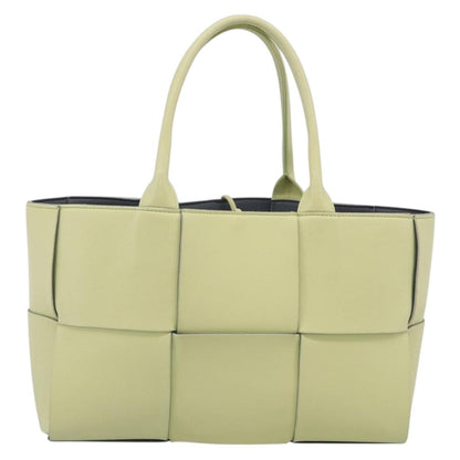 Bottega Veneta Arco Maxi Intrecciato Leather, Yellow, Leather, Tote Bag