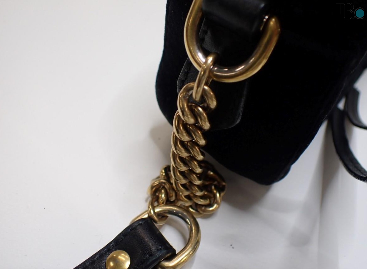 Gucci GG Marmont Flap Bag Crystal Embellished Matelasse Velvet, BLACK, VELVET, Shoulder bag