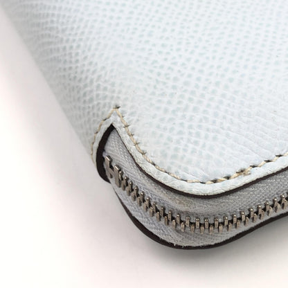 Hermes Azap Zip Around Silk'in Epsom, Blue, Leather, Wallet