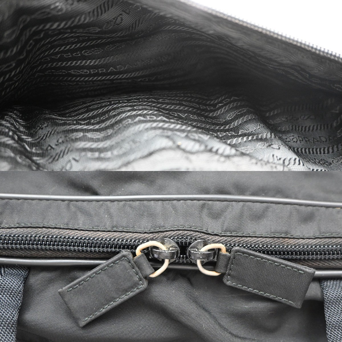 Prada Expandable Front Zip Boston Tessuto, Black, Nylon, Handbag