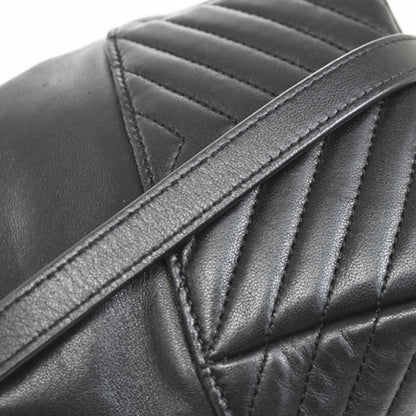 Saint Laurent Joe Bucket Matelasse Chevron Leather, Black, Leather, Handbag