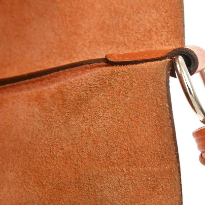Hermes Mangeoire Clemence, Orange, Leather, Handbag