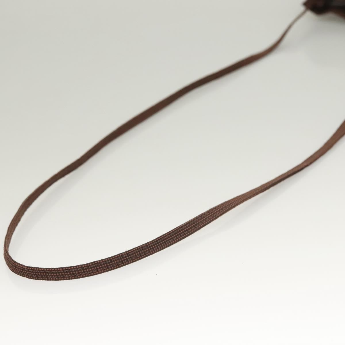Hermes Herline Canvas, Brown, Canvas, Crossbody Bag