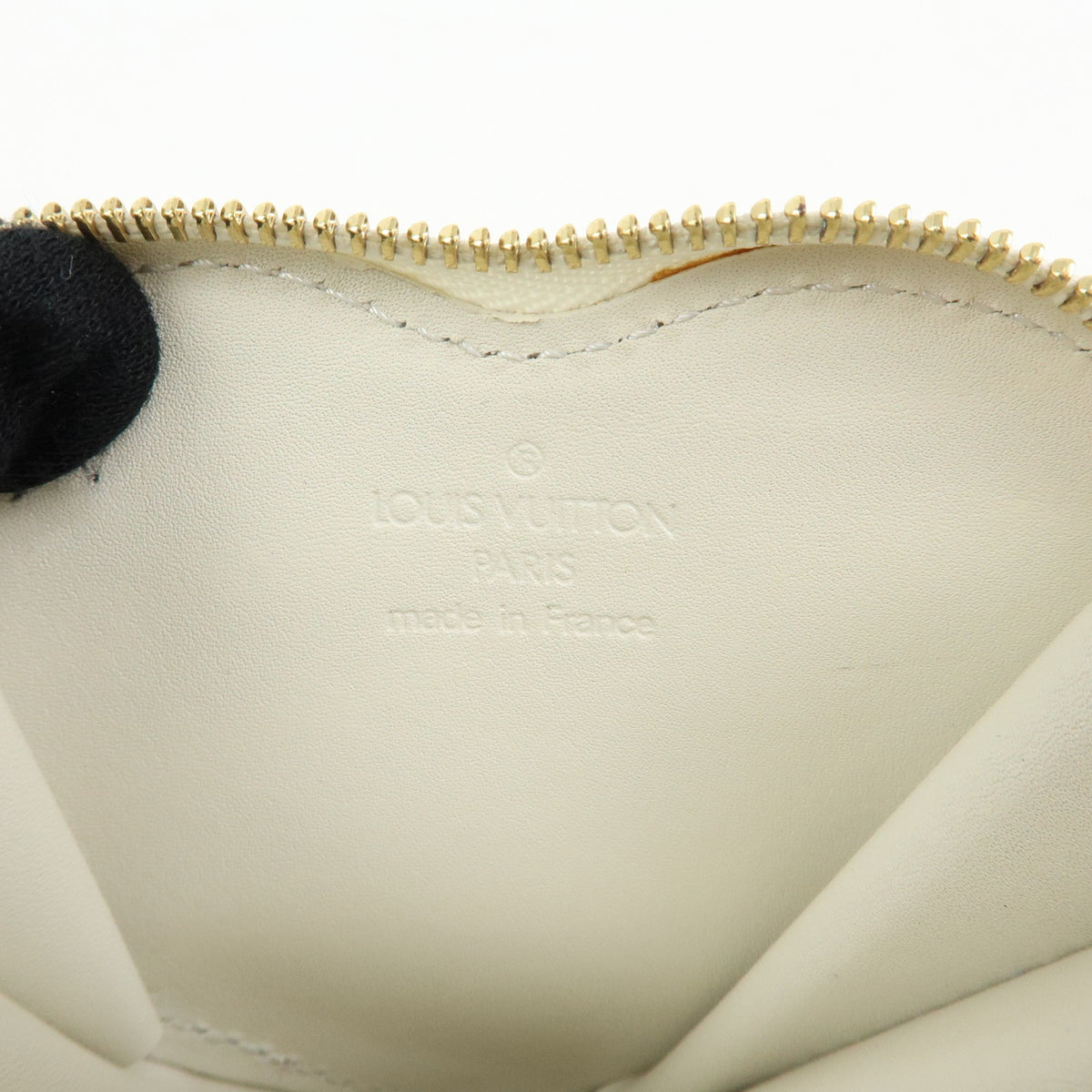 Louis Vuitton Heart Coin Purse Monogram Vernis, Beige, Patent Leather, Clutch