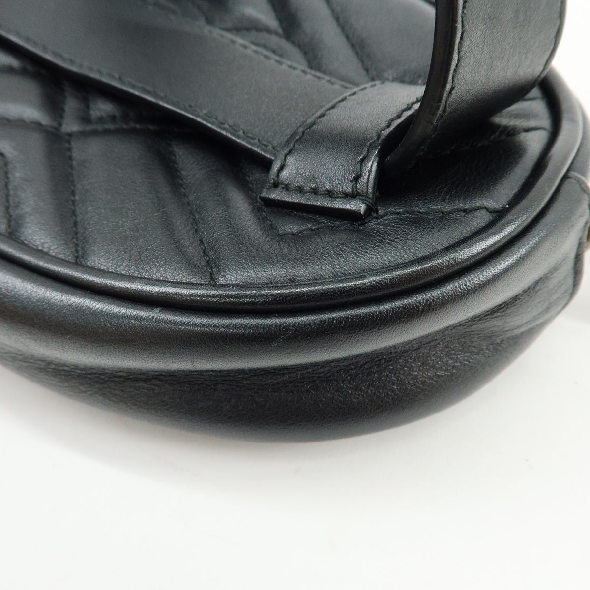 Gucci GG Marmont Belt Matelasse Leather, Black, Leather, Handbag