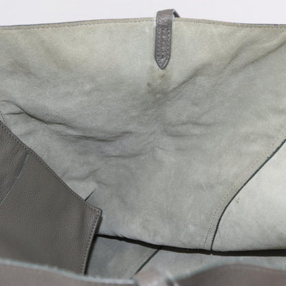Celine Phantom Cabas Leather, Gray, Leather, Tote Bag