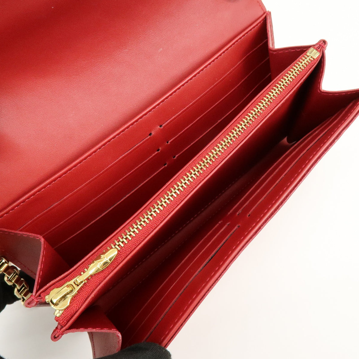 Louis Vuitton Chaine Monogram Vernis, Red, Patent Leather, Crossbody Bag