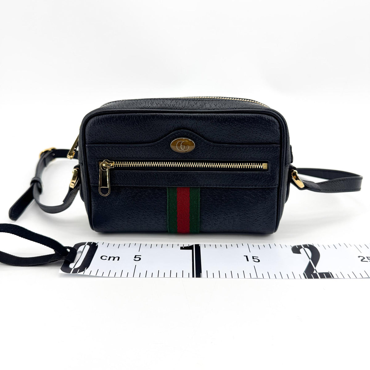 Gucci Ophidia Leather, Black, Leather, Shoulder Bag