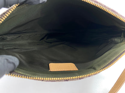 Christian Dior Saddle Canvas, Brown, Canvas, Handbag