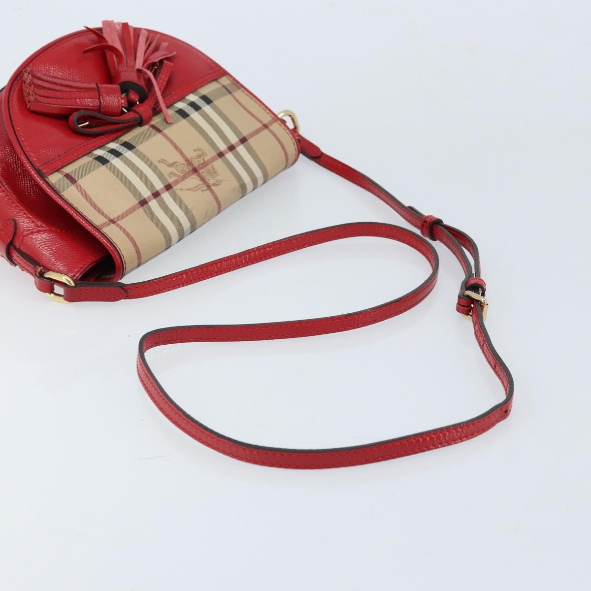 Burberry Maydown Haymarket Coated Canvas and Leather, Beige, Canvas, Shoulder Bag