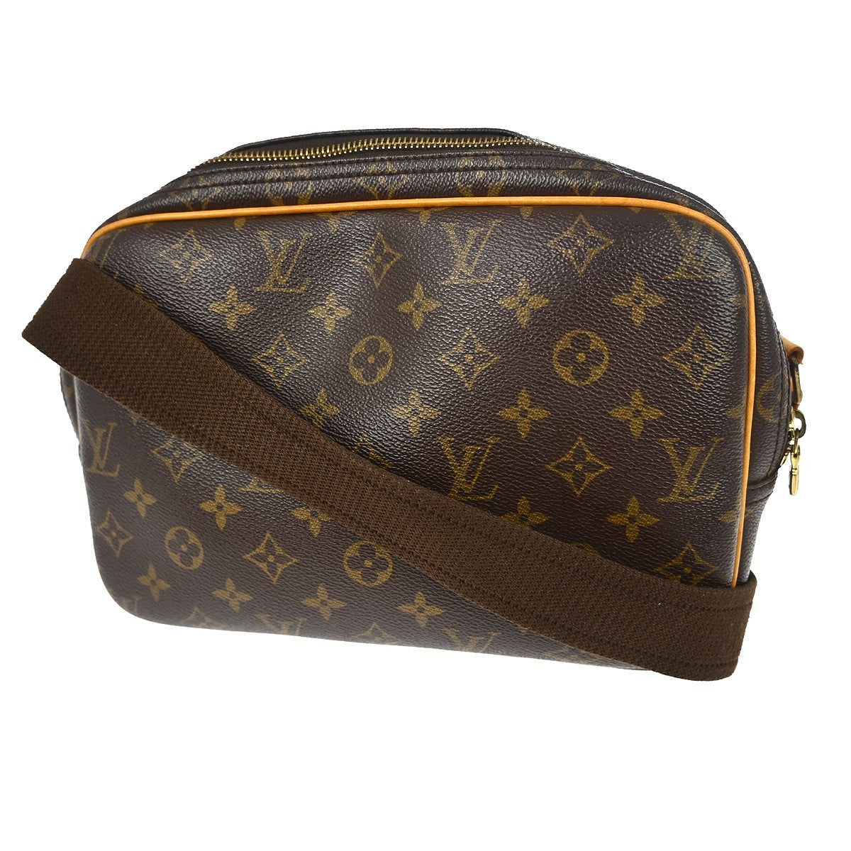 Louis Vuitton Reporter Monogram, Brown, Canvas, Shoulder Bag
