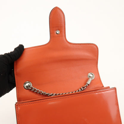 Gucci Interlocking Patent, Orange, Patent Leather, Shoulder Bag