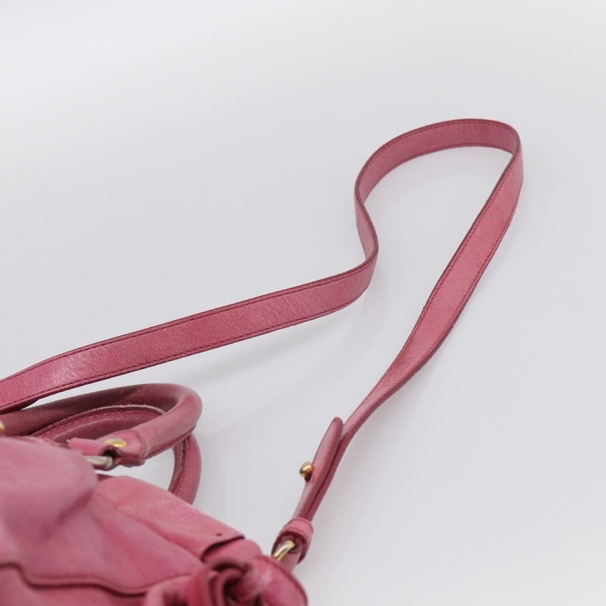 Miu Miu Vitello Lux Leather, Pink, Leather, Handbag
