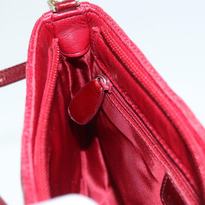 Christian Dior Lady Dior Zip Pochette Cannage Quilt Lambskin, Red, Leather, Clutch