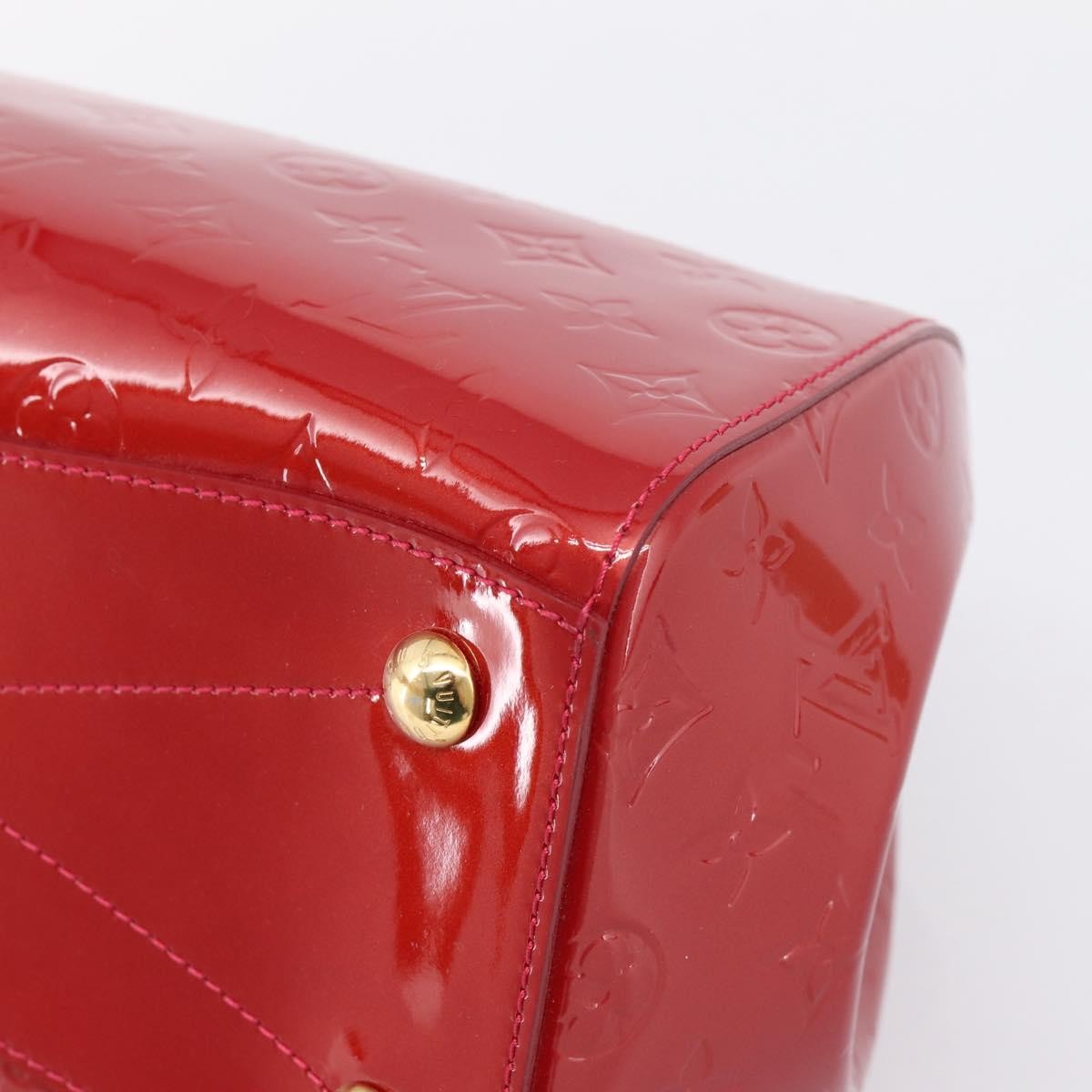 Louis Vuitton Montana Monogram Vernis, Red, Patent Leather, Handbag