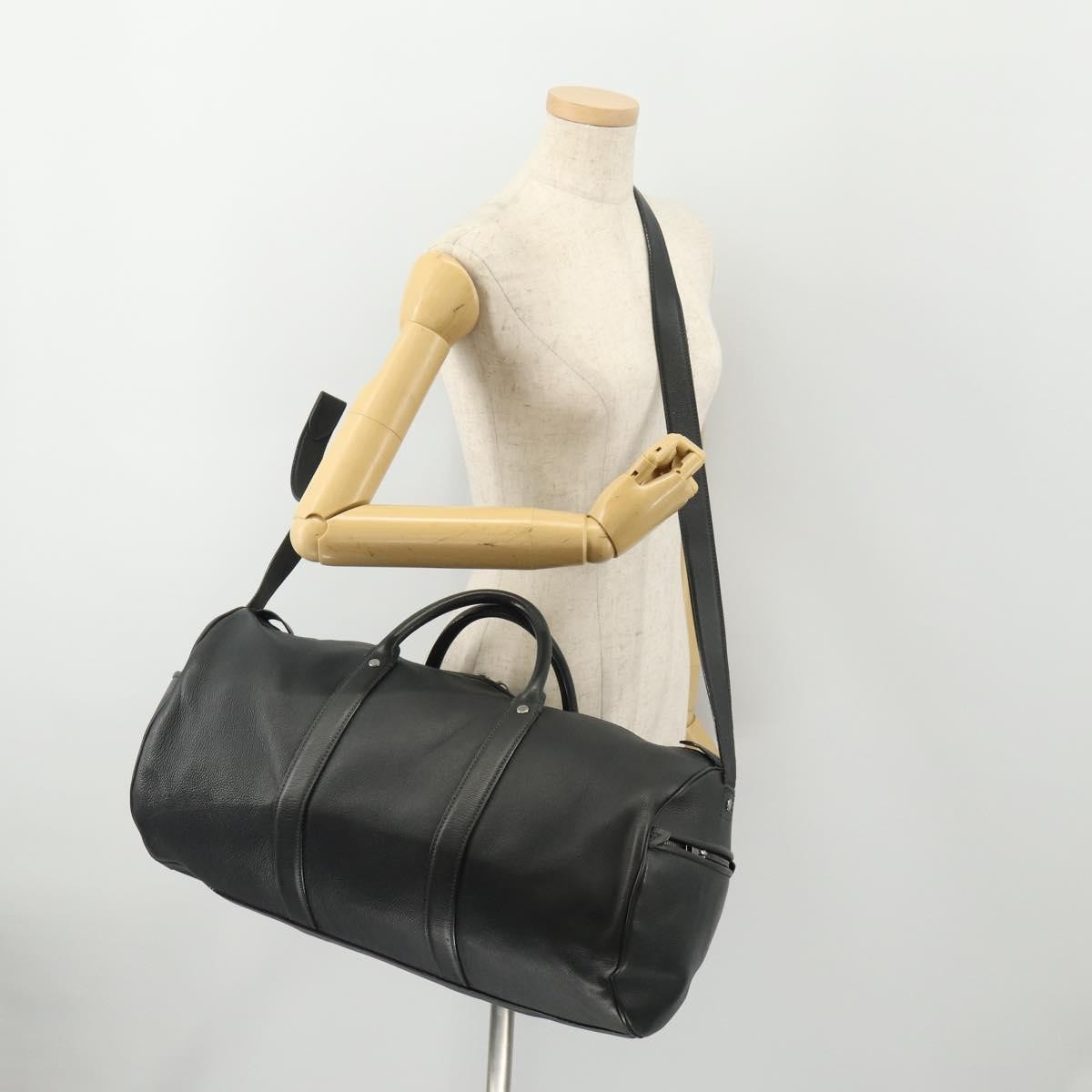 Louis Vuitton Aerogram Keepall Bandouliere Leather, Black, Leather, Travel Bag