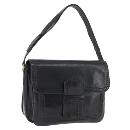 Saint Laurent Vintage Leather, Black, Leather, Shoulder Bag