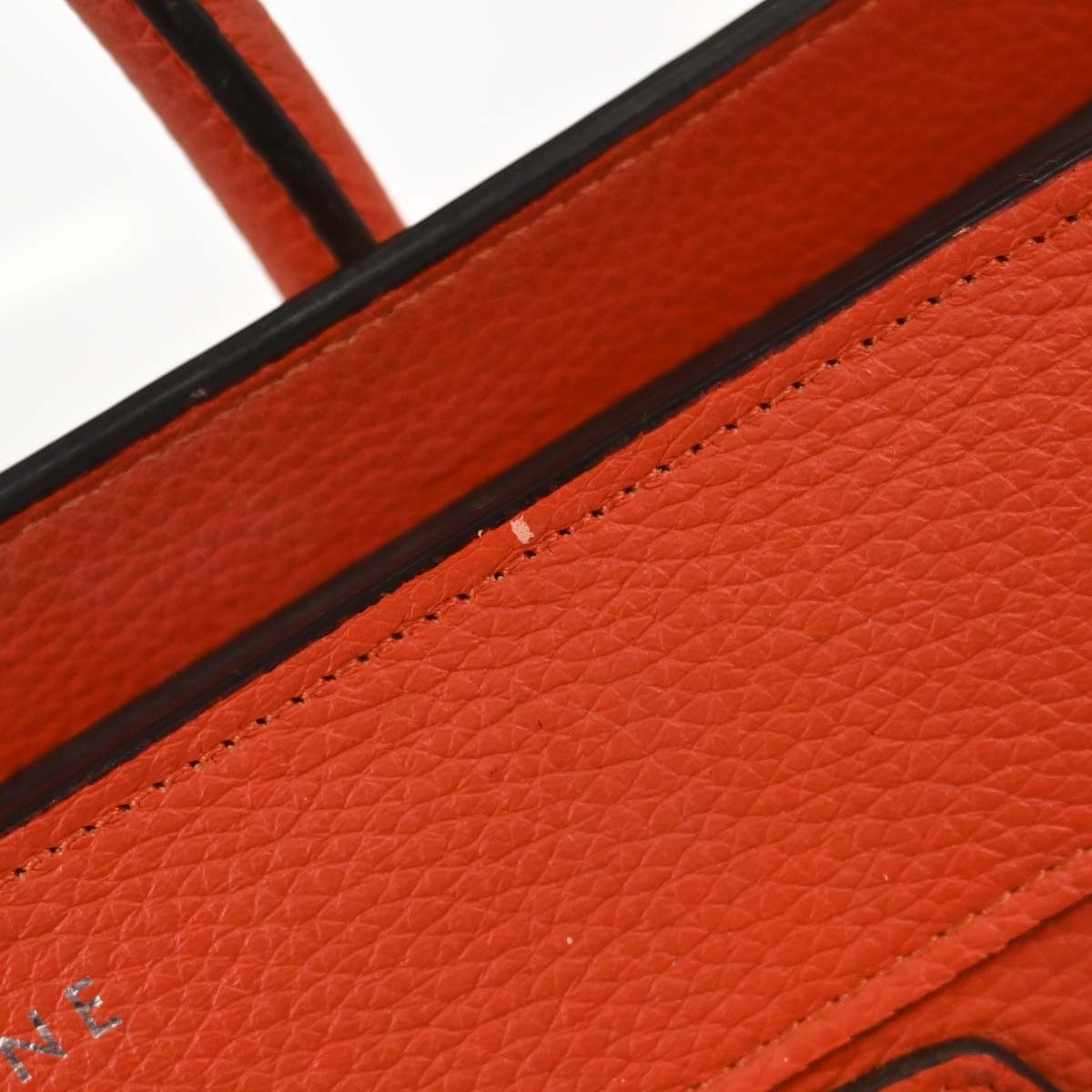 Celine Luggage Grainy Leather, Red, Leather, Handbag