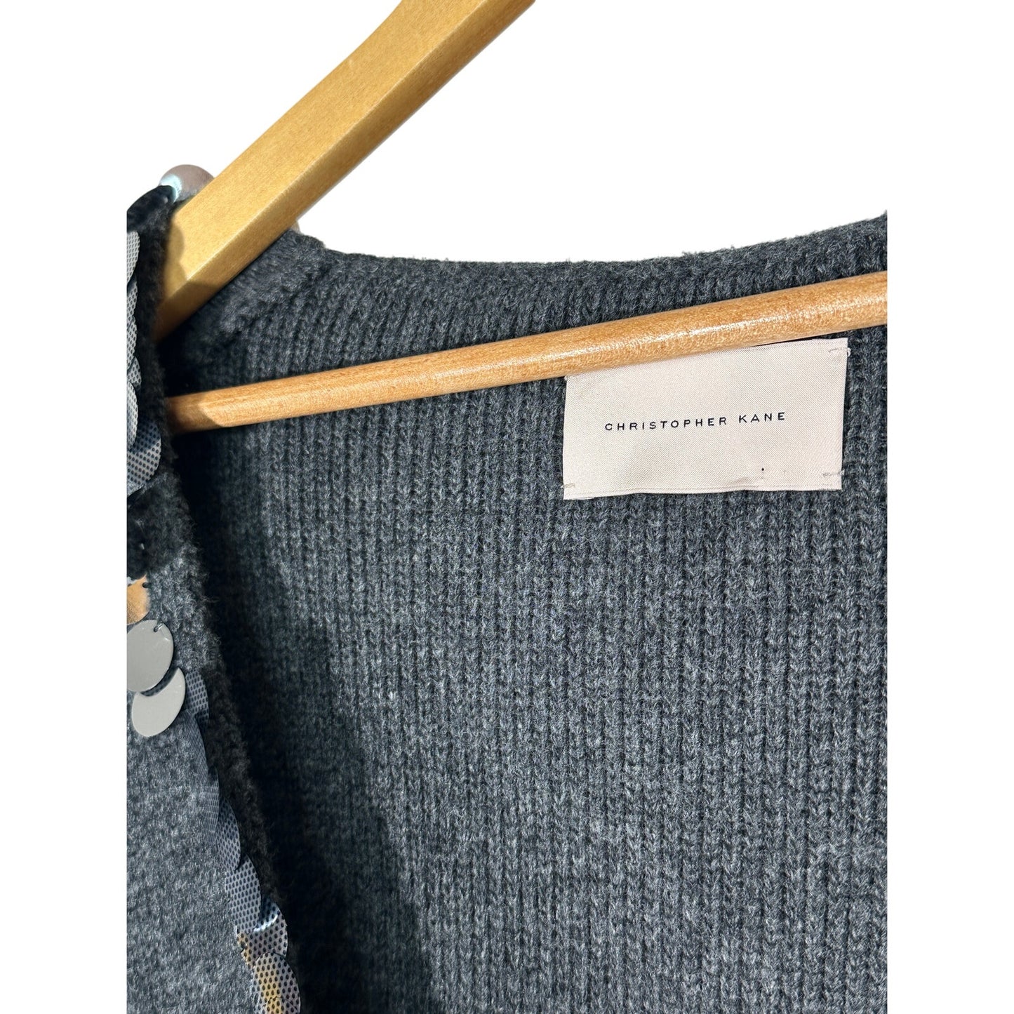 CHRISTOPHER KANE Sequin Wool Cardigan