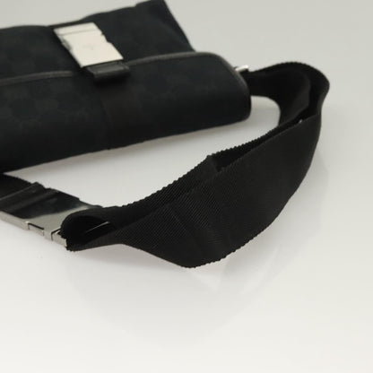 Gucci Buckle Belt GG Canvas, Black, Canvas, Handbag