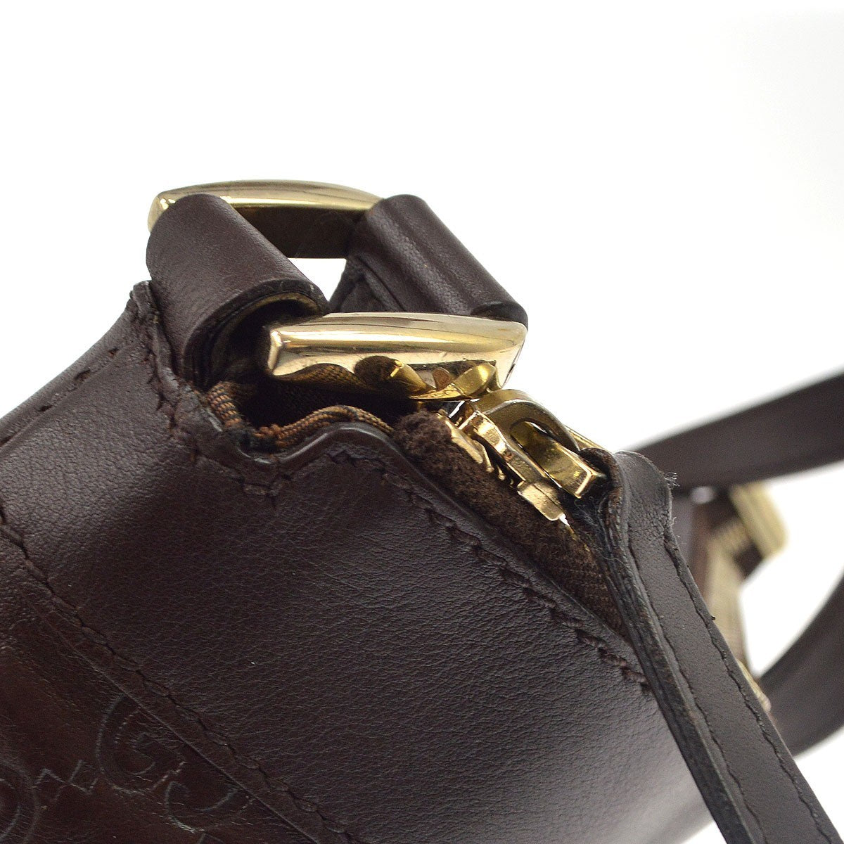 Gucci D Ring Messenger Guccissima Leather, Brown, Leather, Shoulder Bag