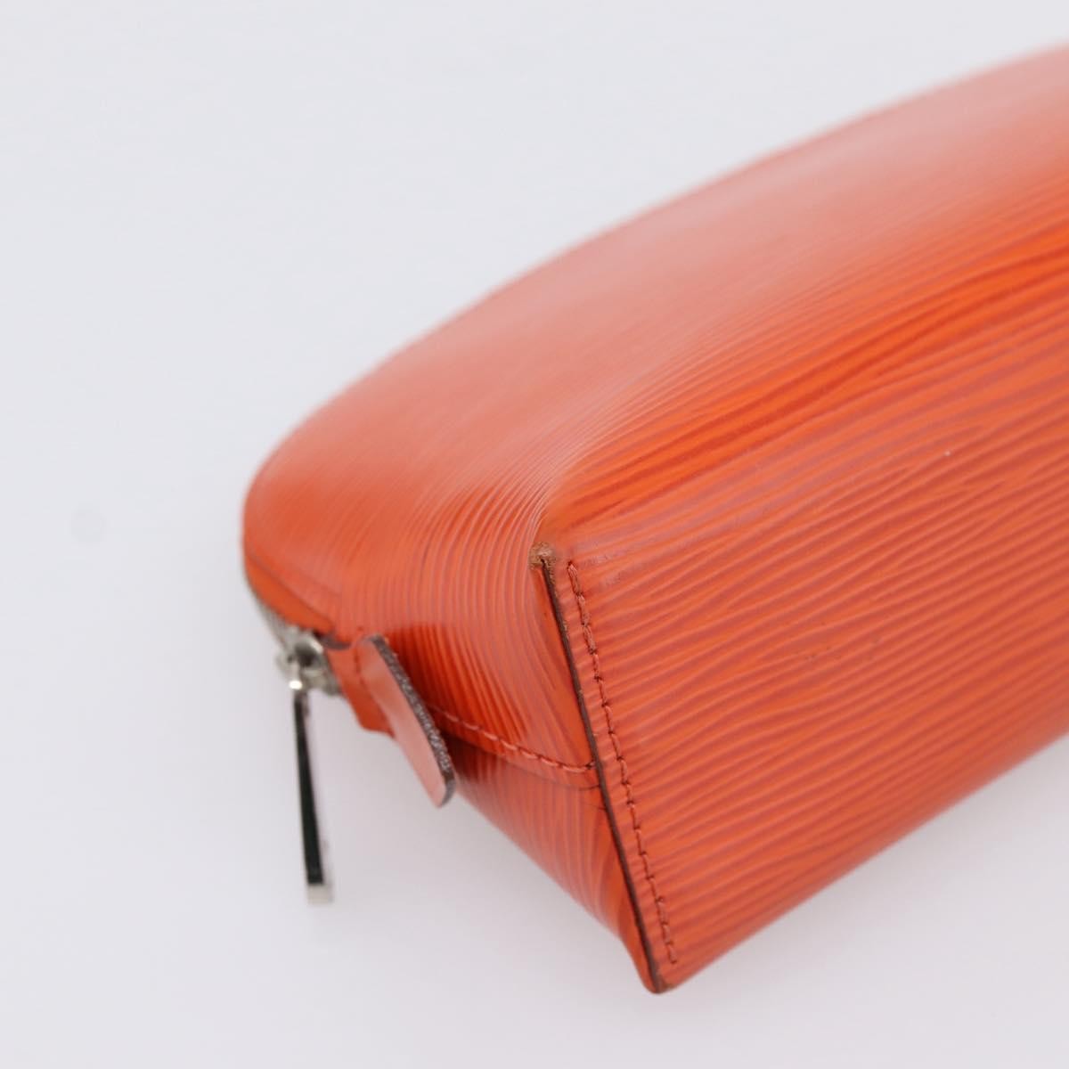 Louis Vuitton Cosmetic Epi Leather, Orange, Leather, Clutch