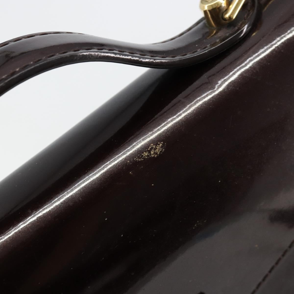 Louis Vuitton Monceau Vernis, Burgundy, Patent Leather, Handbag