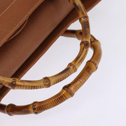 Gucci Bamboo Shopper Tote Leather, BROWN, LEATHER, Handbag