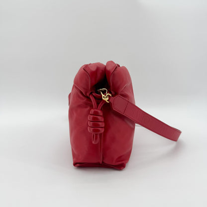 Loewe Monochrome Flamenco Convertible Clutch Leather, Red, Leather, Clutch