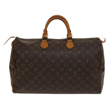 Louis Vuitton Speedy Handbag Monogram Canvas, BROWN, CANVAS, Handbag