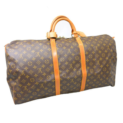 Louis Vuitton Keepall Monogram, Brown, Canvas, Travel Bag