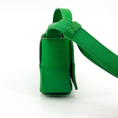 Bottega Veneta Cassette Maxi Intrecciato Leather, Green, Leather, Crossbody Bag