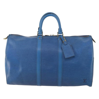 Louis Vuitton Keepall Epi Leather, Blue, Leather, Travel Bag