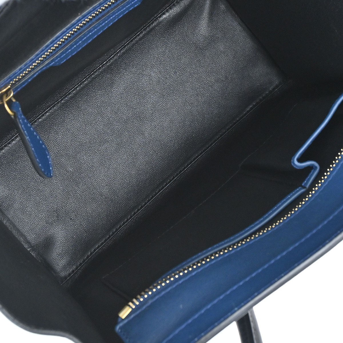 Celine Luggage Smooth Leather, Blue, Leather, Handbag