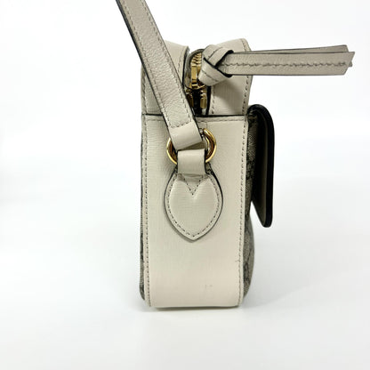 Gucci Horsebit 1955 Flap Pocket Camera GG Coated Canvas and Leather, Beige, Canvas, Shoulder Bag