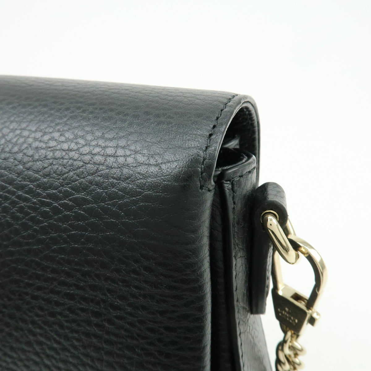 Gucci Interlocking Leather, Black, Leather, Shoulder Bag