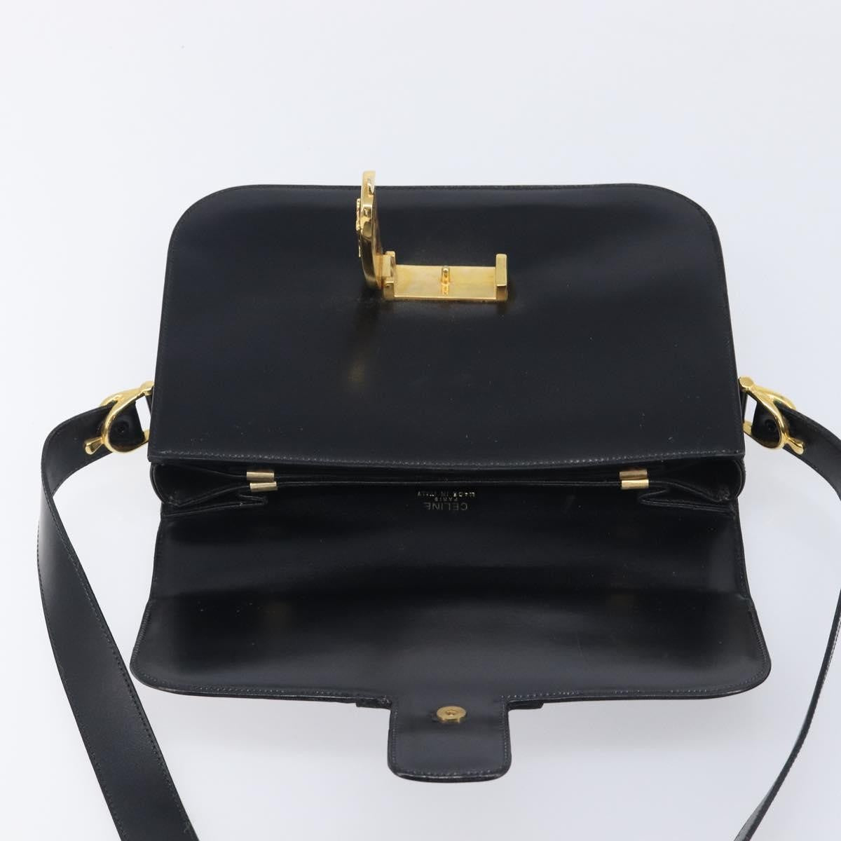 Celine Horse Carriage Leather, Black, Leather, Shoulder Bag