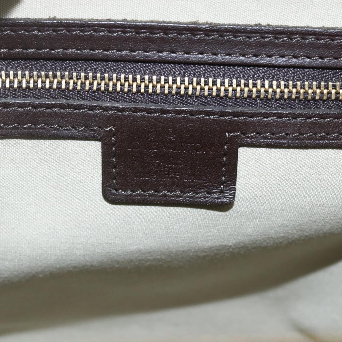 Louis Vuitton Josephine Mini Lin, Khaki, Canvas, Handbag