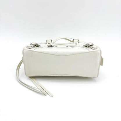 Balenciaga Neo Classic City Leather, White, Leather, Handbag