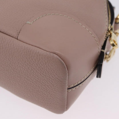 Chloe Daria Chain Leather, Pink, Leather, Handbag
