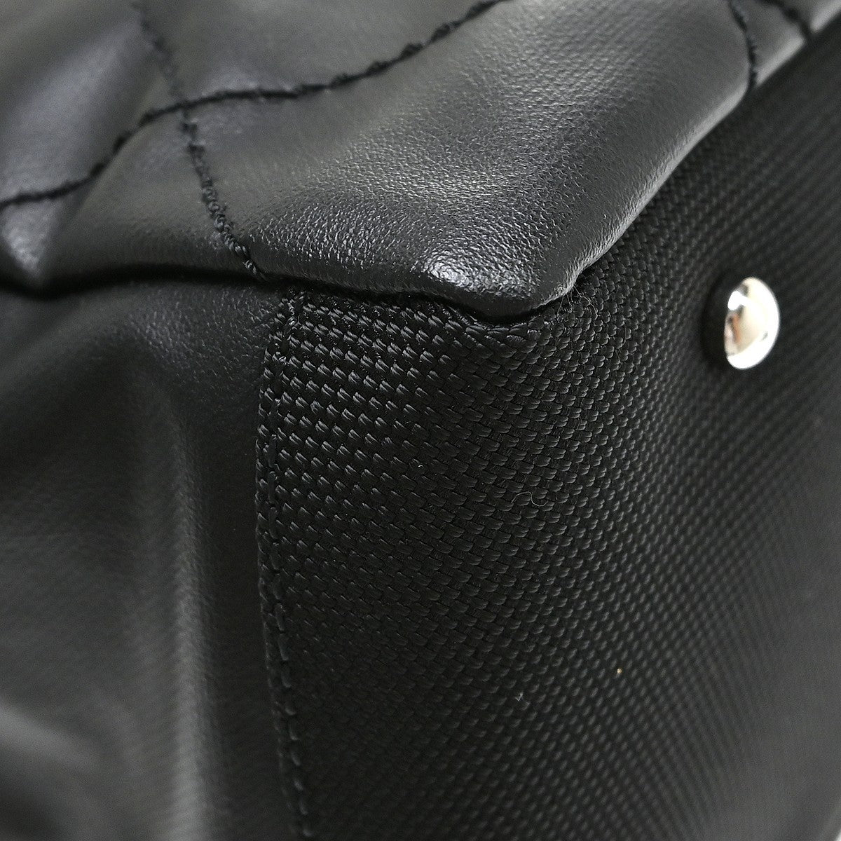 Chanel Biarritz Tote Quilted Coated Canvas, Black, Canvas, Tote Bag