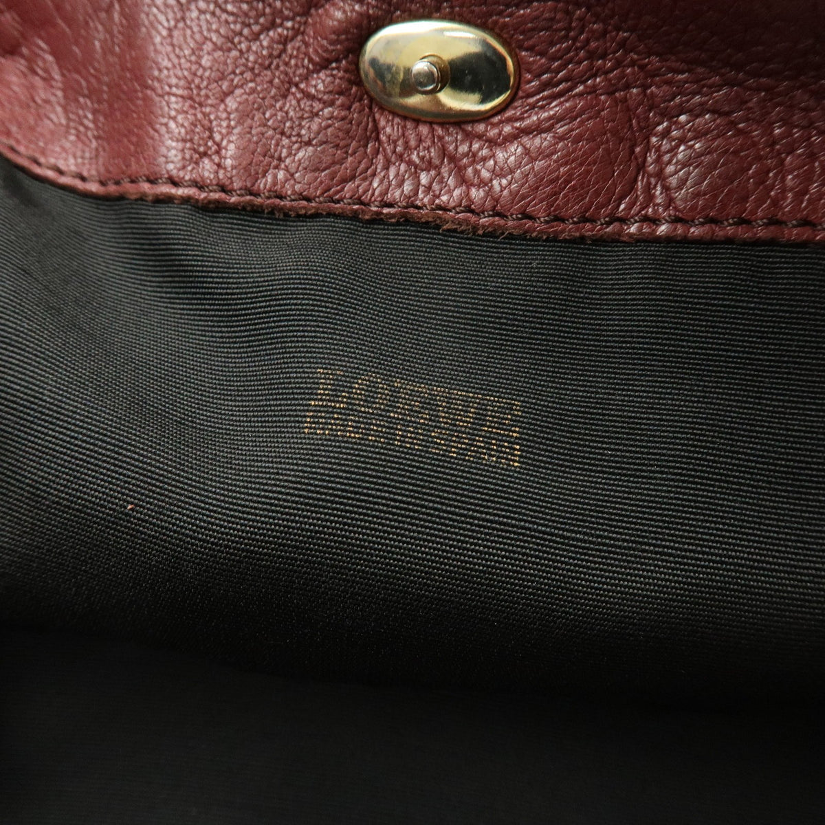 Loewe Anagram Leather, Burgundy, Leather, Tote Bag